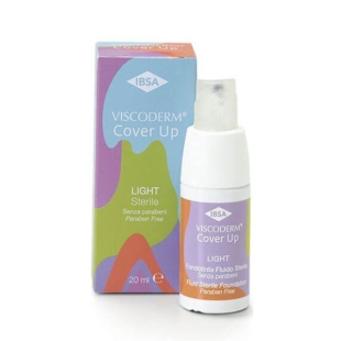 Viscoderm Cover Up Light is a fluid, sterile and multi-function foundation. It contains hyaluronic acid and mountain arnica, important for attenuating skin discolouring and alleviating and covering redness caused by dermal-beauty treatments. It also facil