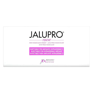 Jalupro HMW is an injectable solution which has been formulated using a clever combination of amino acids. Labelled as a 'dermal biorevitalizer', it eradicates skin depressions caused by ageing wrinkles and scars.