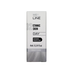 ME LINE 02 Ethnic Skin Day Improves and delays the appearance of pigmentations in skin phototypes IV - VI. Melanin synthesis reduction and control.
