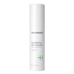 Mesoestetic Brightening Peel Booster reduces melanogenic activity and stimulates cell renewal to restore an even skin tone, smooth skin texture and a healthy, radiant glow. 