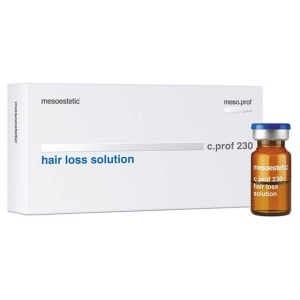 The skin and hair is protected and revitalised with the Mesoestetic c.prof 230 Hair Loss Solution. The follicular metabolic cycle is stimulated, helping to counteract hair loss and the hair ageing process.