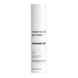 Mesoestetic Melan Tran3x Daily Depigmenting Gel Cream is the ultimate depigmenting treatment and incredible results can be achieved when used in combination with Mesoestetic Melan Tran3x Intensive Depigmenting Concentrate. 