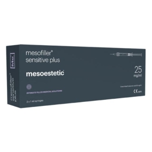Mesoestetic Mesofiller Sensitive Plus is a dermal implant of reticulated hyaluronic acid concentration 25 mg/ml for filling the external genital area (labia majora) in the treatment and correction of enlarged labia, vulvar ptosis, deflation, hypotrophy of