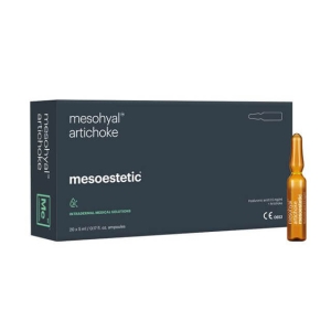 Mesohyal Artichoke is an anti-cellulite treatment based on blend of 0.15% artichoke extract, mineral salts and non-crosslinked hyaluronic acid. It is indicated as a treatment for flaccid cellulite and overweight. 