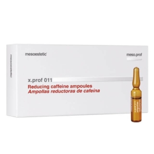 Mesoestetic Meso.prof x.prof 011 Reducing Caffeine Ampoules - Caffeine is a chemical substance of the group of alkaloids of plant origin of the family of methylxanthines. It promotes and is involved in the lipolysis process by inhibition of phosphodiester