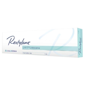 Restylane Lyft Lidocaine is a hyaluronic acid-based filler suitable for injection into the deep dermis to superficial subcutis. Use the product to correct moderate to severe facial folds and wrinkles such as nose-to-mouth lines, frown lines, chin and chee