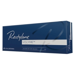 Restylane Volyme Lidocaine is a Hyaluronic Acid based volumizing dermal filler designed to create a lifting effect when injected into the supraperiostic zone or subcutaneous tissue. The filler is based on the patented Optimal Balance Technology™ and provi