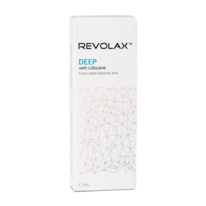 Revolax Deep Lidocaine is a thick and long-lasting gel, used to treat deep wrinkles, nasolabial folds and augmentation of the cheeks, chin, and lips. This monophasic HA filler is to be injected in deep dermis or subcutaneous tissue.