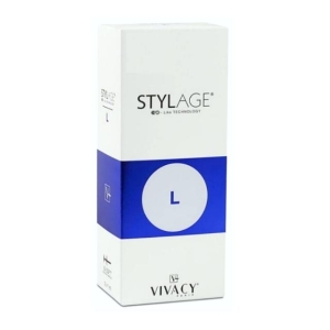 Stylage Bi-Soft L Lidocaine is a cross-linked hyaluronic acid used in the deep dermis for deep wrinkles, severe naso-labial folds, oral commissures (marionette lines), hand rejuvenation including volume loss treatment on the back of the hands