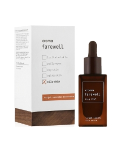 Oily skin is often characterized by an increased sebum production. The oilier areas of the face are prone to acne, blackheads and pimples. Formulated especially for this skin type, farewell oily skin contains a Zinc complex and Plankton Extract to reduce 
