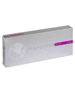 Fidia Hyal-System DUO is a hyaluronic acid gel formulation based on the proprietary MU.C.H. (Multi-Crosslinked Hyaluronan) Technology, that combines two types of HA for long-term correction and filling of medium to deep wrinkles, thereby restoring tissue 