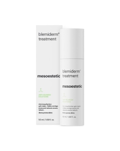 Mesoestetic Blemiderm Treatment (1 x 50ml) - Night cream-gel for oily skin with blemishes caused by acne. Unclogs the pore and reduces excess sebum.
