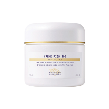 Crème PIGM 400 is a concentrate of active ingredients that brightens and protects skin