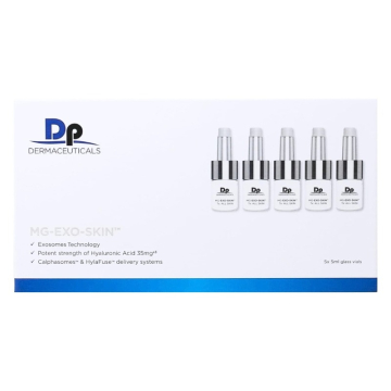 Dp Dermaceuticals MG-EXO-SKIN is a powerful Meso-Glide formula that delivers growth factors, peptides, and cytokines along with calming, supportive ingredients designed to boost results and promote intensive rebuilding and strengthening of skin structure.