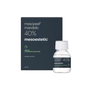 Mesoestetic Mesopeel Mandelic 40% peel - it gently and gradually penetrates the skin. It stimulates collagen and proteoglycan synthesis, encouraging skin rejuvenation and allowing gentler, more gradual exfoliation. 