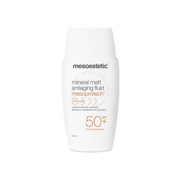 Formulated with mattifying particles helping to reduce shine and oil production this innovative sunscreen protects the skin against UVA, UVB, IR &amp; HEV rays.
