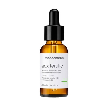 The Mesoestetic AOX Ferulic is a state-of-the-art antioxidant concentrate that protects cells and has powerful anti-ageing effects. Skin is immediately protected from harmful oxidative damage and is instantly visibly brighter.