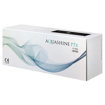 Aquashine PTX is a soft mesotherapy filler that contains biomimetic peptides and hyaluronic acids. The product stimulates the regeneration of aging skin and prevents free radicals from further development slowing the aging process in the skin.
