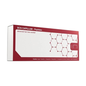 BCN Capillum Peptides can be used for the treatment of hormonal type alopecia (androgenetic) or caused by other internal or external factors such as nutritional deficiencies and stress. It can be used with other medical aesthetic solutions