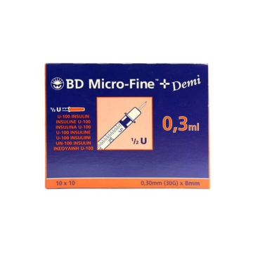BD Micro-Fine+ 0.3ml 30G are single use aesthetic toxin syringes with sterile 8mm (30G) cannulas. The syringes have visible and readable numbers for an accurate and safe dosing and are designed for filling from vials.