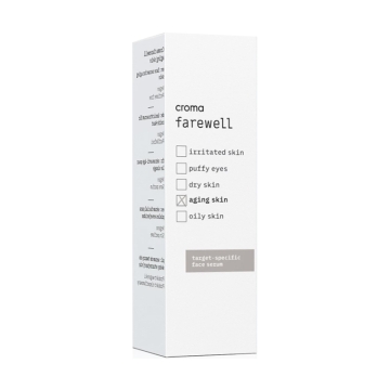Farewell aging skin is enriched with Hyaluronic Acid and Madecassoside to keep the skin hydrated and to improve the suppleness and firmness of the skin. Marine ferment extract and a plant derived alternative to Retinol are known for anti-aging effects and