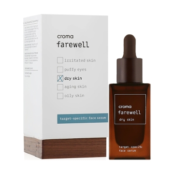 Dry skin, often characterized by a feeling of skin tightness, fine lines and scaling, can be caused by various reasons (e.g. environmental causes). farewell dry skin combines active agents with highly hydrating properties including Hyaluronic Acid, Niacin