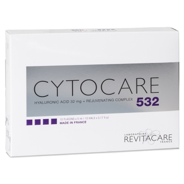 Cytocare 532 is a resorbable implant composed of hyaluronic acid and a rejuvenating complex. Cytocare 532 is designed to be injected into the mid-deep layer of the skin dermis to fight the skin's ageing process and reduce fine lines and wrinkles. 