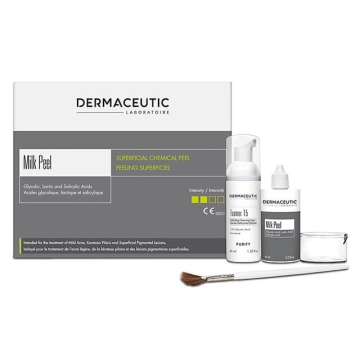 Dermaceutic Milk Peel is for the treatment of mild acne, keratosis pilaris and superficial pigmented lesions.