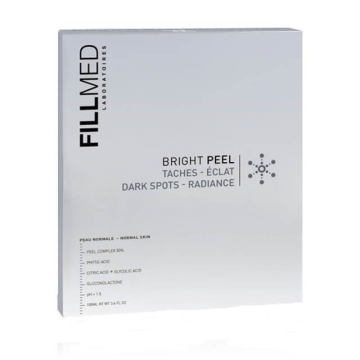 FILLMED Bright Peel for normal skin is a chemical peel targeted towards skin with dark spots and an uneven skin tone. Use FILLMED Bright Peel to exfoliate dead skin cells and leave skin with a smoother texture, a radiant look, and a more even complexion.