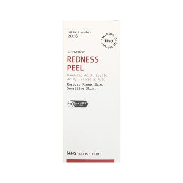 INNO-EXFO Redness is a soft peel for rosacea and couperose-prone skin. Chemical peel for rosacea-prone skin. It regulates skin microcirculation, reducing inflammation and vascular spiders. Provides an even and radiant complexion.
