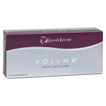 Juvederm Voluma Lidocaine is an injectable dermal filler with hyaluronic acid to restore and enhance volume and re-contour facial areas such as the chin, cheeks and cheekbone with long-lasting restoration for facial volumes. 