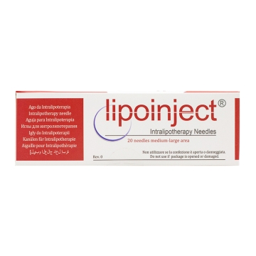 Lipoinject 24G Intralipotherapy Needles are designed for use in fat dissolving procedures. They are intended for use in medium-large areas.