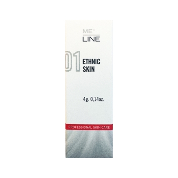 ME Line 01 Treatment Ethnic Skin is for the treatment of melasma, hyperpigmentation and chloasma in patients with phototype IV-VI skin. Its active ingredients combine to provide a strong control and inhibition action against melanin synthesis