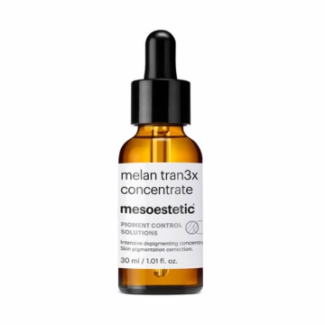 Mesoestetic Melan Tran3x Intensive Depigmenting Concentrate is the ultimate depigmenting treatment and incredible results can be achieved when used in combination with Mesoestetic Melan Tran3x Daily Depigmenting Gel Cream.