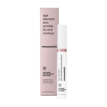 Mesoestetic Age Element Anti-Wrinkle Lip and Contour (1 x 15ml) - A formula designed to restore the lips' juicy appearance. Its combination of active ingredients intensively treats lip contour wrinkles, by repulping the lips and achieving a volumizing fil