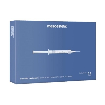 Mesoestetic Mesofiller Periocular is a filler containing 15 mg/ml crosslinked hyaluronic acid for periocular and frontal areas. Thanks to DENSIMATRIX® technology, a process enabling uniform crosslinking of 100% of hyaluronic acid chains, this product has 