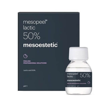 Mesoestetic Mesopeel Lactic acid 50% peel stimulates the production of new collagen and glycosaminoglycans, components of the dermal matrix. 