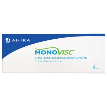 MONOVISC is an injection aimed at treating knee pain as a result of osteoarthritis.