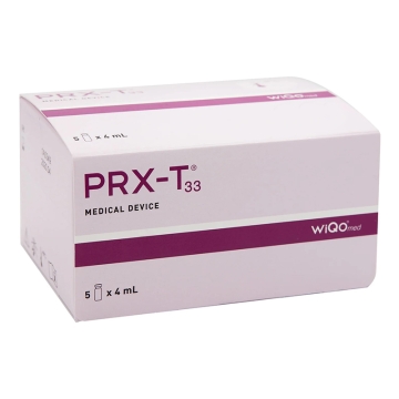 PRX-T33 Peel is a non-injectable bio-revitaliser used to restore the skin’s natural radiance, prevent dermal ageing and treat scars and stretch marks. It also stimulates fibroblasts and growth factors, without causing inflammation and damaging the skin.