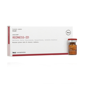 INNO-TDS Redness ID is a solution for rosacea and couperose-prone skin. Treatment for facial redness, rosacea and couperose-prone skins. 