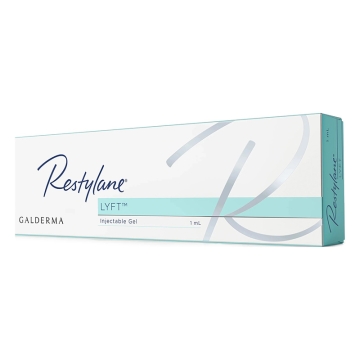Restylane Lyft is a hyaluronic acid-based filler for injection into the deep dermis to superficial subcutis. This product can be used to correct moderate to severe facial folds and wrinkles such as nose-to-mouth lines, frown lines, chin and cheeks