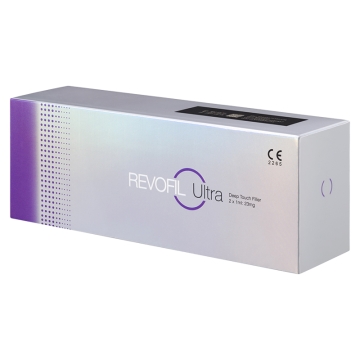 Revofil Ultra is a dermal filler designed to correct deep lines and wrinkles in thick skin tissue. This filler is ideal to restore lost facial volume and to contour. Revofil Plus should be injected into the deep dermis in targeted areas like the forehead,
