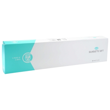 Silhouette Soft is used to reshape the surface of the skin and restore volume by lifting and regenerating the skin. Silhouette Soft are made of a Poly L-Lacitc Acid monofilament with molded cones made of Lactide/ Glycolide