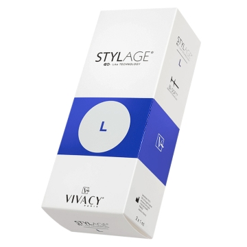 Stylage Bi-Soft L Lidocaine is a cross-linked hyaluronic acid used in the deep dermis for deep wrinkles, severe naso-labial folds, oral commissures (marionette lines), hand rejuvenation including volume loss treatment on the back of the hands