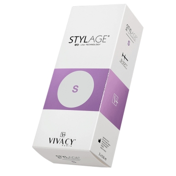 Stylage Bi-Soft S is a cross-linked hyaluronic acid used in the superficial to mid-dermis for correction of fine lines and superficial wrinkles as crow’s feet, glabellar frown lines, perioral lines and tear trough area treatment under the eye.