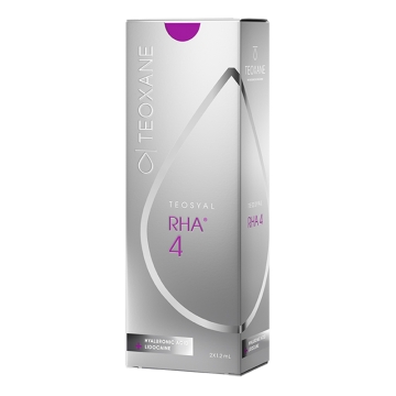 Teosyal RHA 4 is a filler for wrinkles made with hyaluronic acid designed to support the skin in every move, while helping to preserve the vitality and softness of the face. Teosyal RHA 4 is designed specifically to create volume in the deep skin layers a