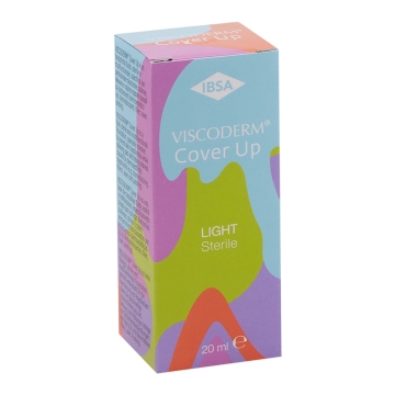 Viscoderm Cover Up Light is a fluid, sterile and multi-function foundation. It contains hyaluronic acid and mountain arnica, important for attenuating skin discolouring and alleviating and covering redness caused by dermal-beauty treatments. It also facil