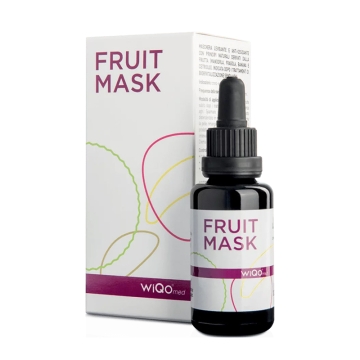 WiQo FRUIT MASK was born out of the successful alliance between natural fruit ingredients (cucumber, strawberries and bananas) and mandelic acid.