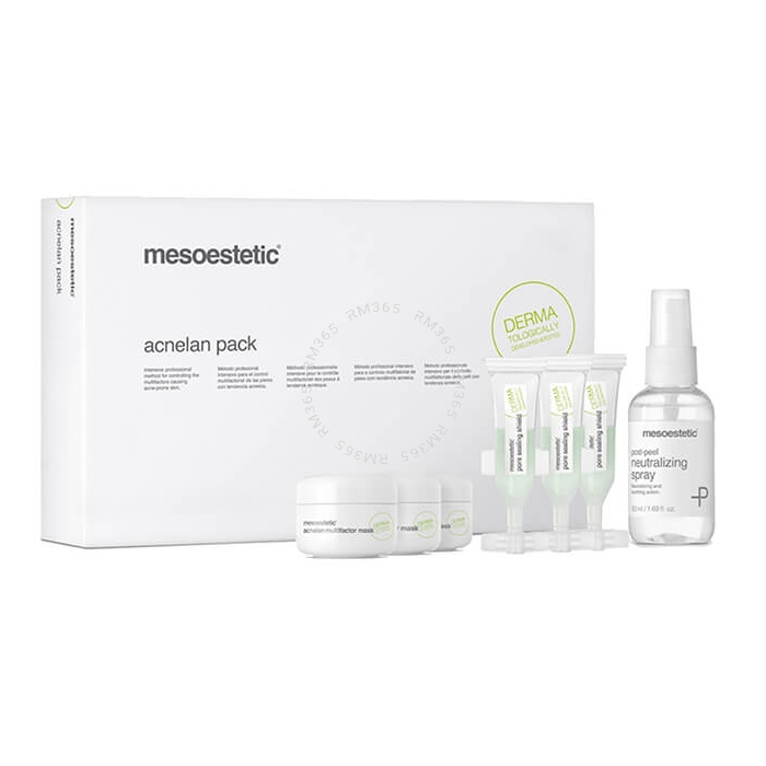 Mesoestetic Acnelan Pack is for effective, rapid and convenient control of acne-prone and moderate seborrheic skin. 