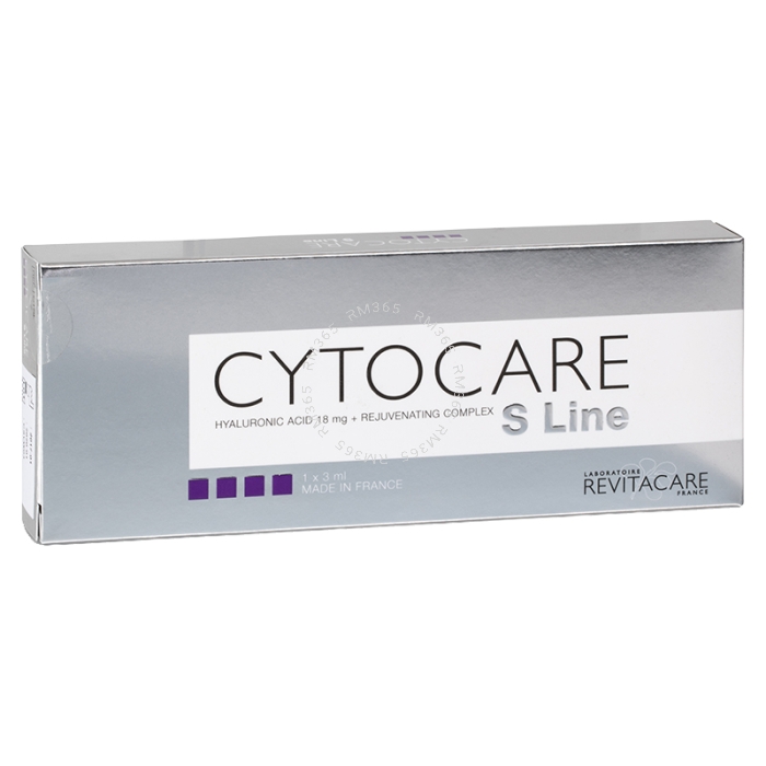 Cytocare S Line is a resorbable implant designed for skin rejuvenation and lightening. The product is composed of hyaluronic acid and a rejuvenating complex and is intended for micro-injections into the superficial dermis of the face.